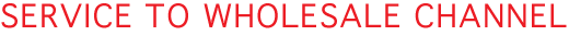 Service to wholesale channel